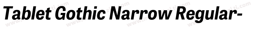 Tablet Gothic Narrow Regular字体转换